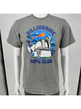Billionaire Boys Club Observatory Gray Graphic Space-Themed T-Shirt (Small)